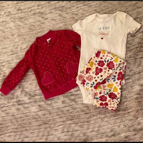 💖NWT!!!💖Girls 3piece Child of Mine Carter’s 18m - Picture 2 of 4